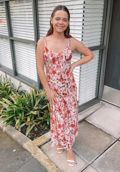 Aimee Silk Slip in Pansy