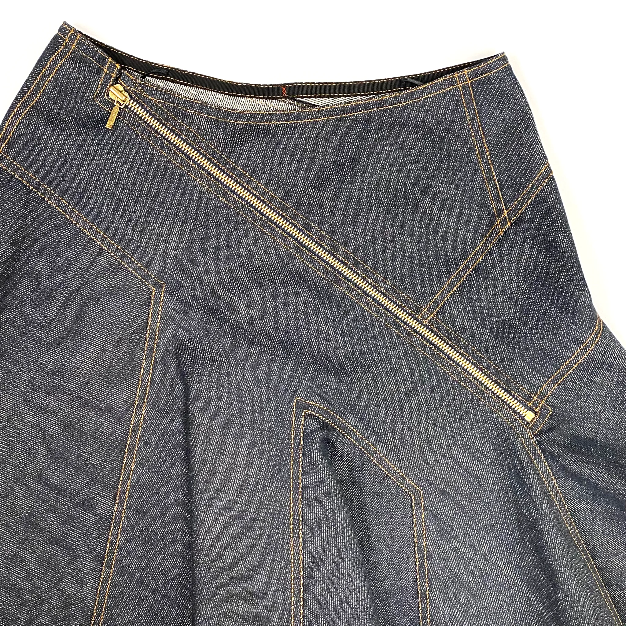Alaïa Dark Denim Circle Skirt