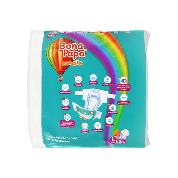 BONA PAPA MAGIC BABY DIAPERS L MAXI 9-13 KG 72PCS