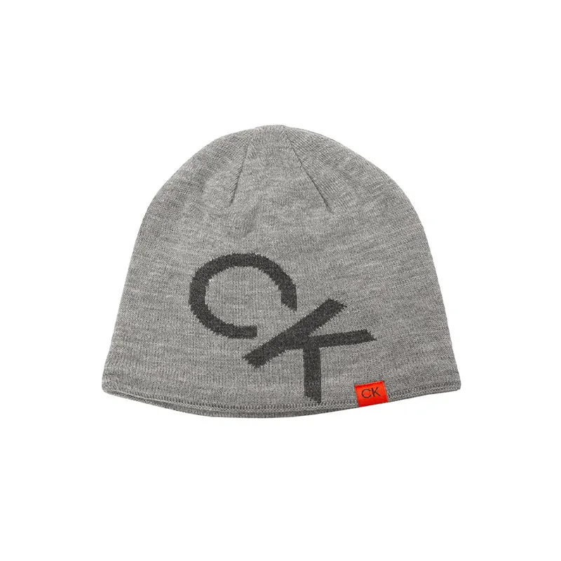 CALVIN KLEIN Large Monogram Men's Beanie