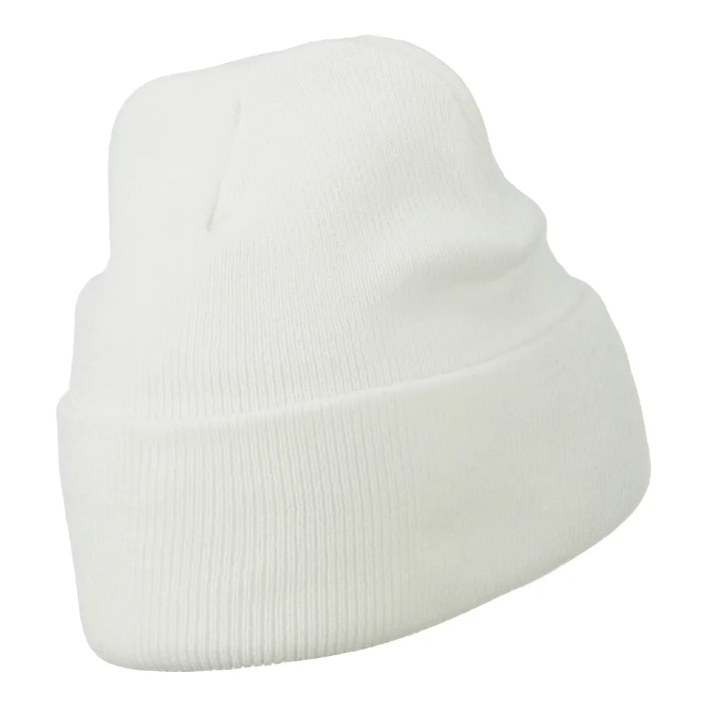 Christmas Snowman Smile Embroidered Beanie