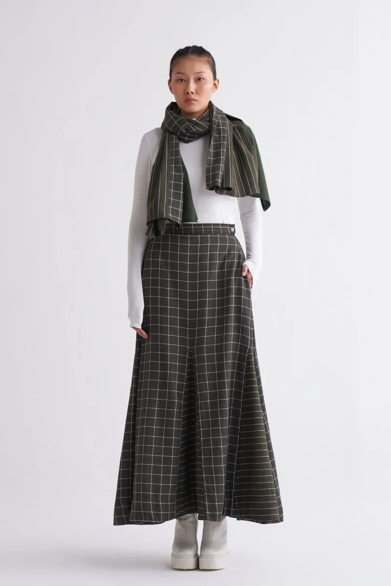 Circular Skirt - Olive Stripe
