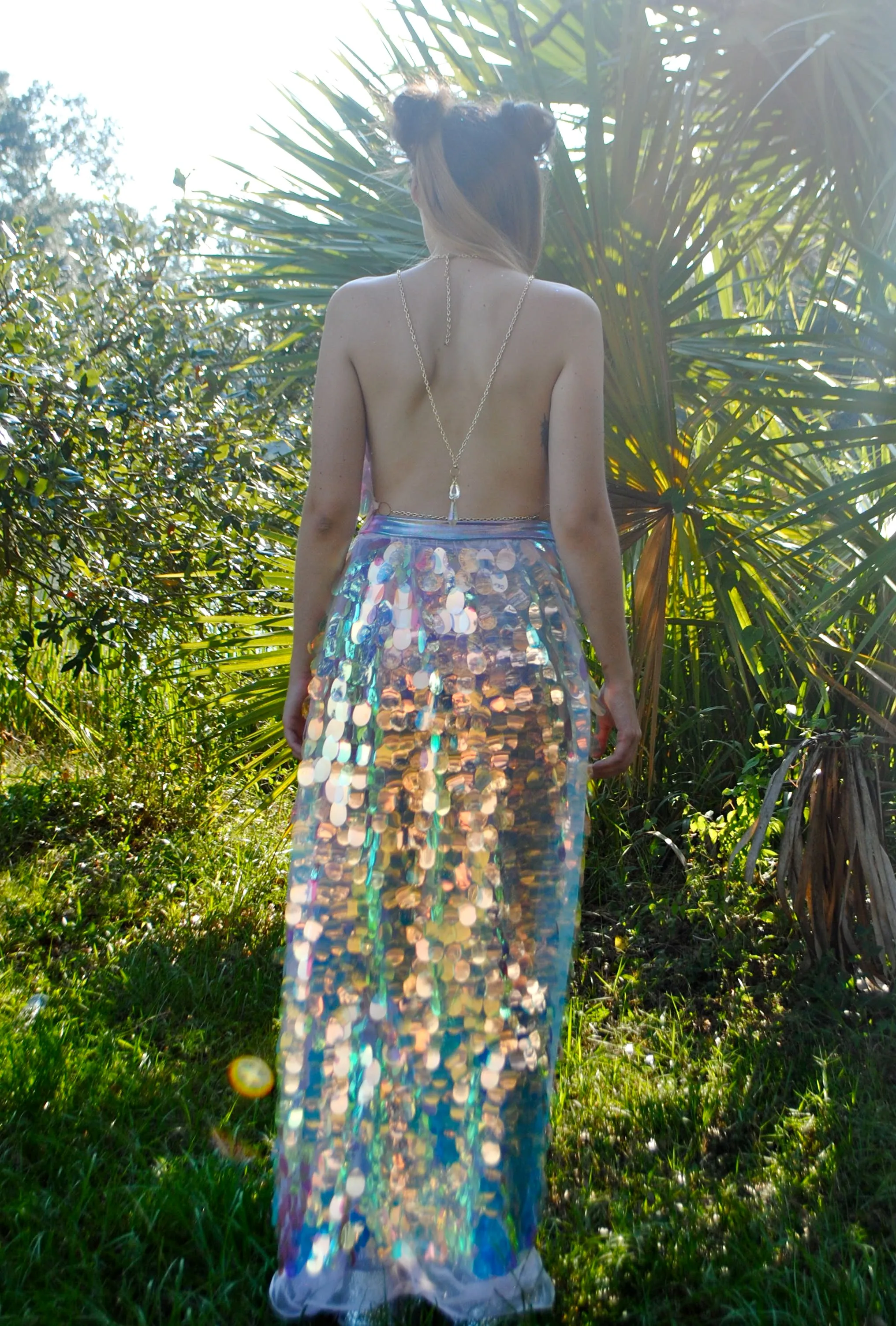 Dragon Tears Sequin Maxi Skirt | MTO