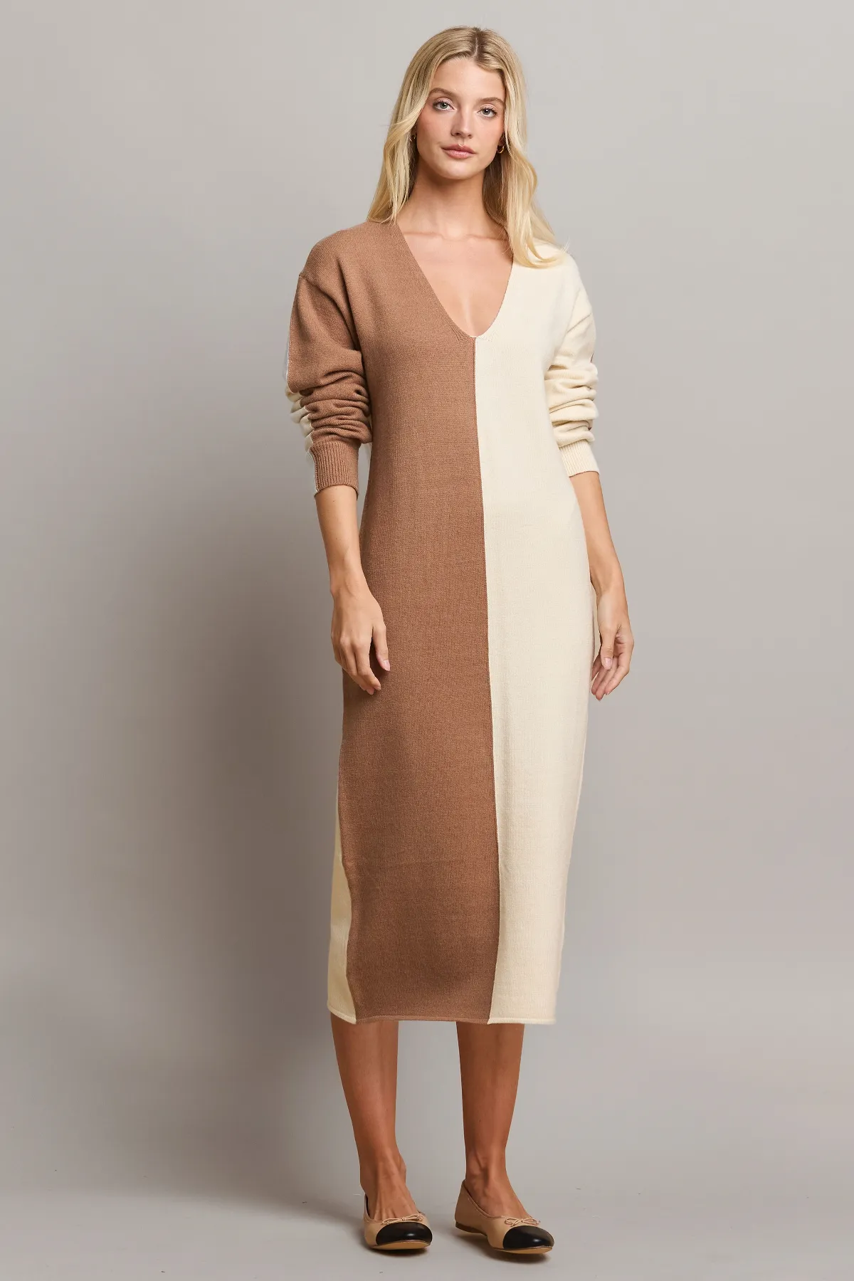 Echo Two Toned Sweater Dress