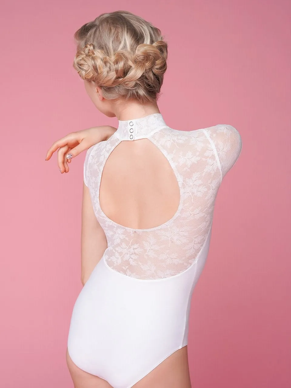 Elizabeth White Ivy Lace Leotard RTW
