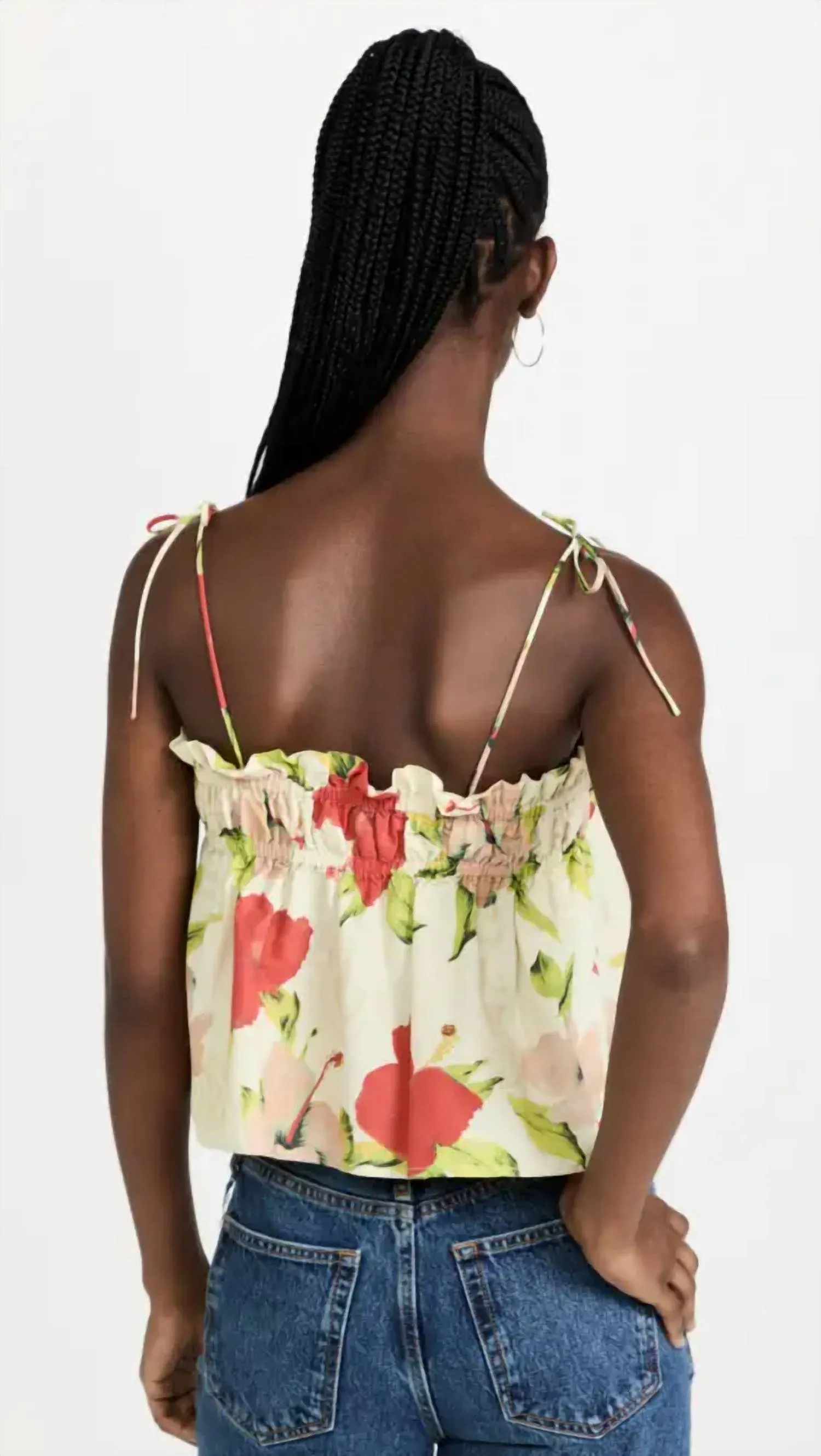 Floral Surfer Tie Top