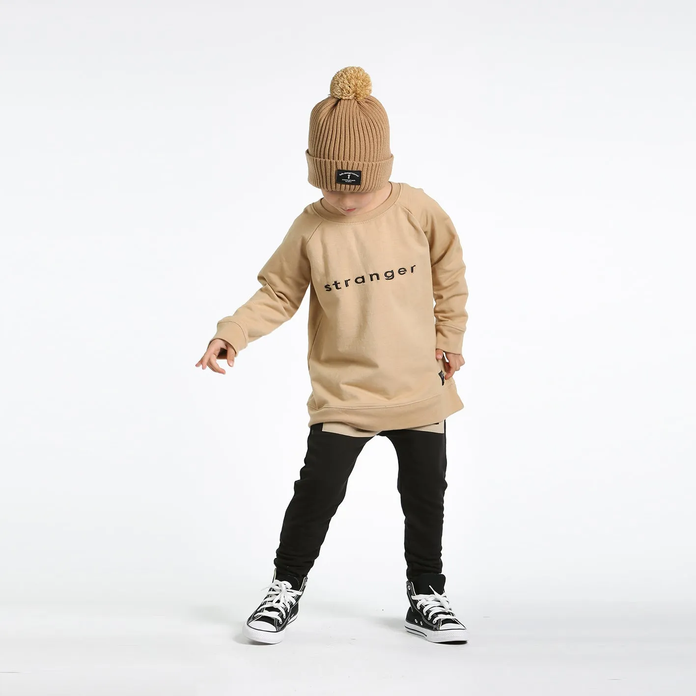 Hello Stranger Pom Pom Beanie - Mushroom