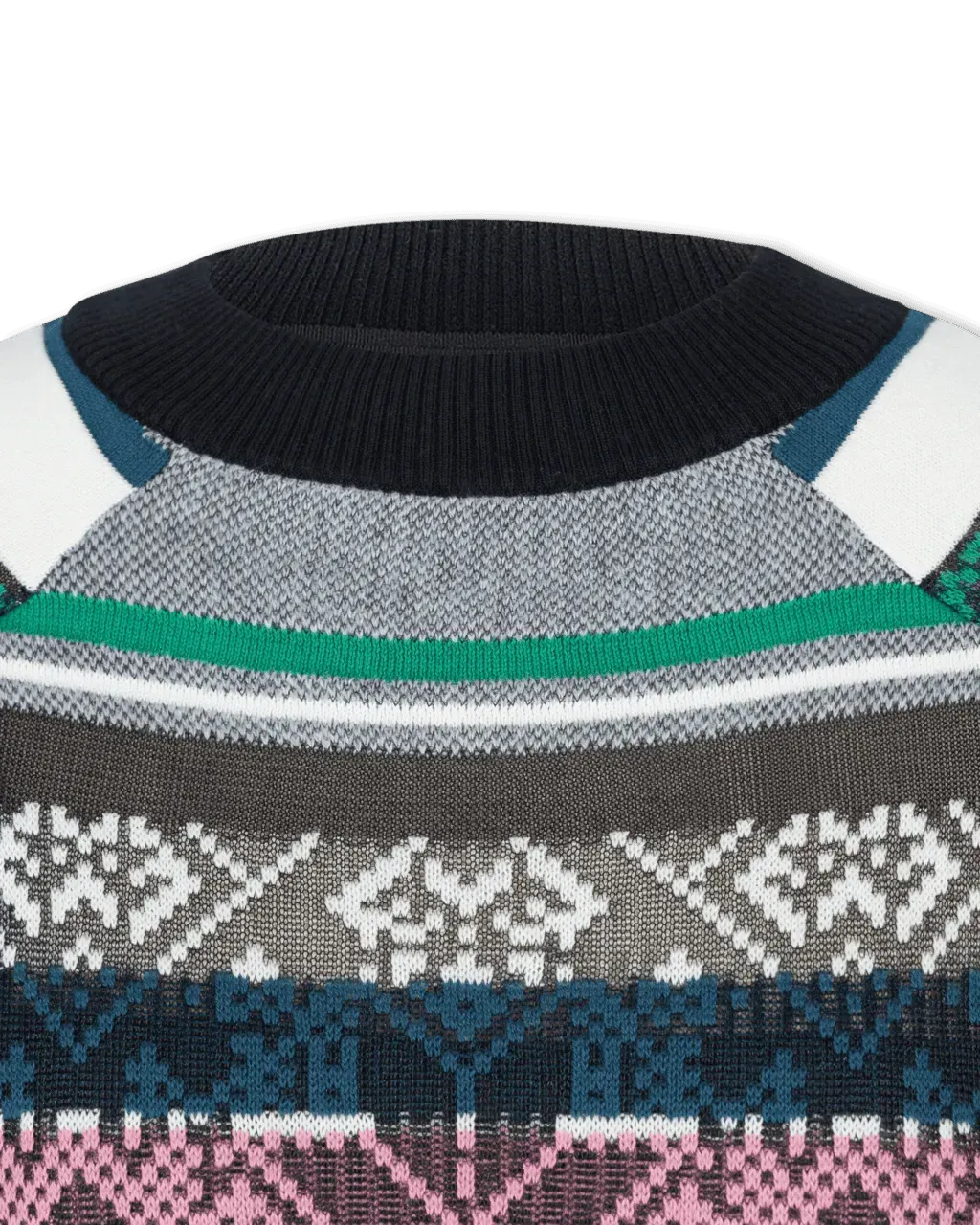 Jacquard Knit Sweater Dress