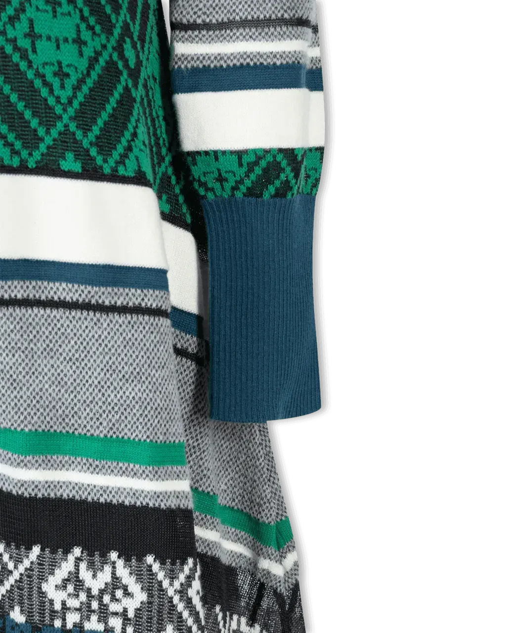 Jacquard Knit Sweater Dress