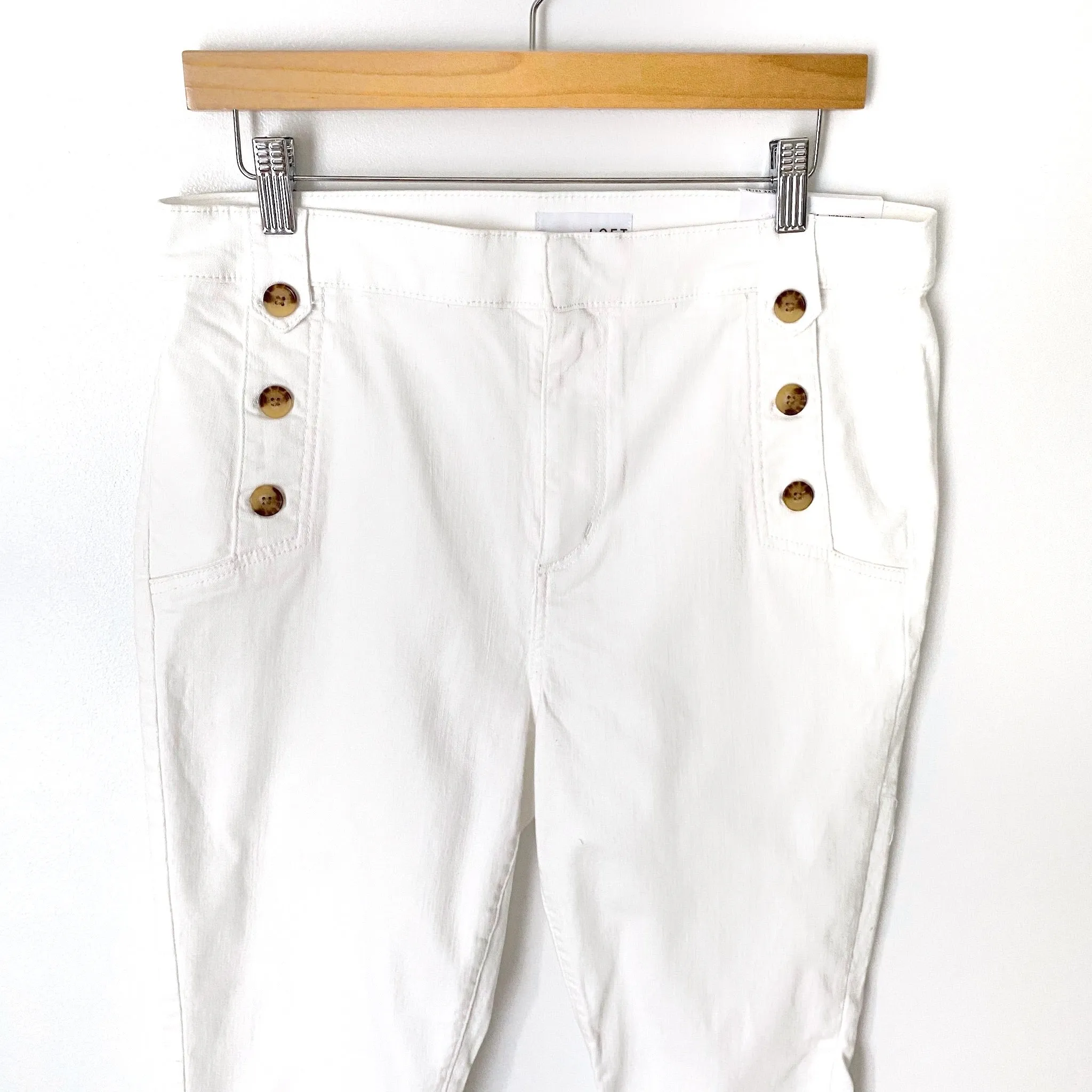 LOFT White High Waist Skinny Jeans NWT- Size 31/12 (Inseam 26.5")
