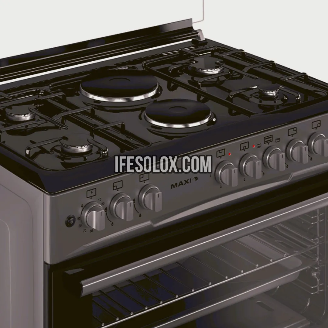 MAXI 60x90 (4 2) Oven Gas Cooker with 4 Gas Burners and 2 Electric Plates - Brand New