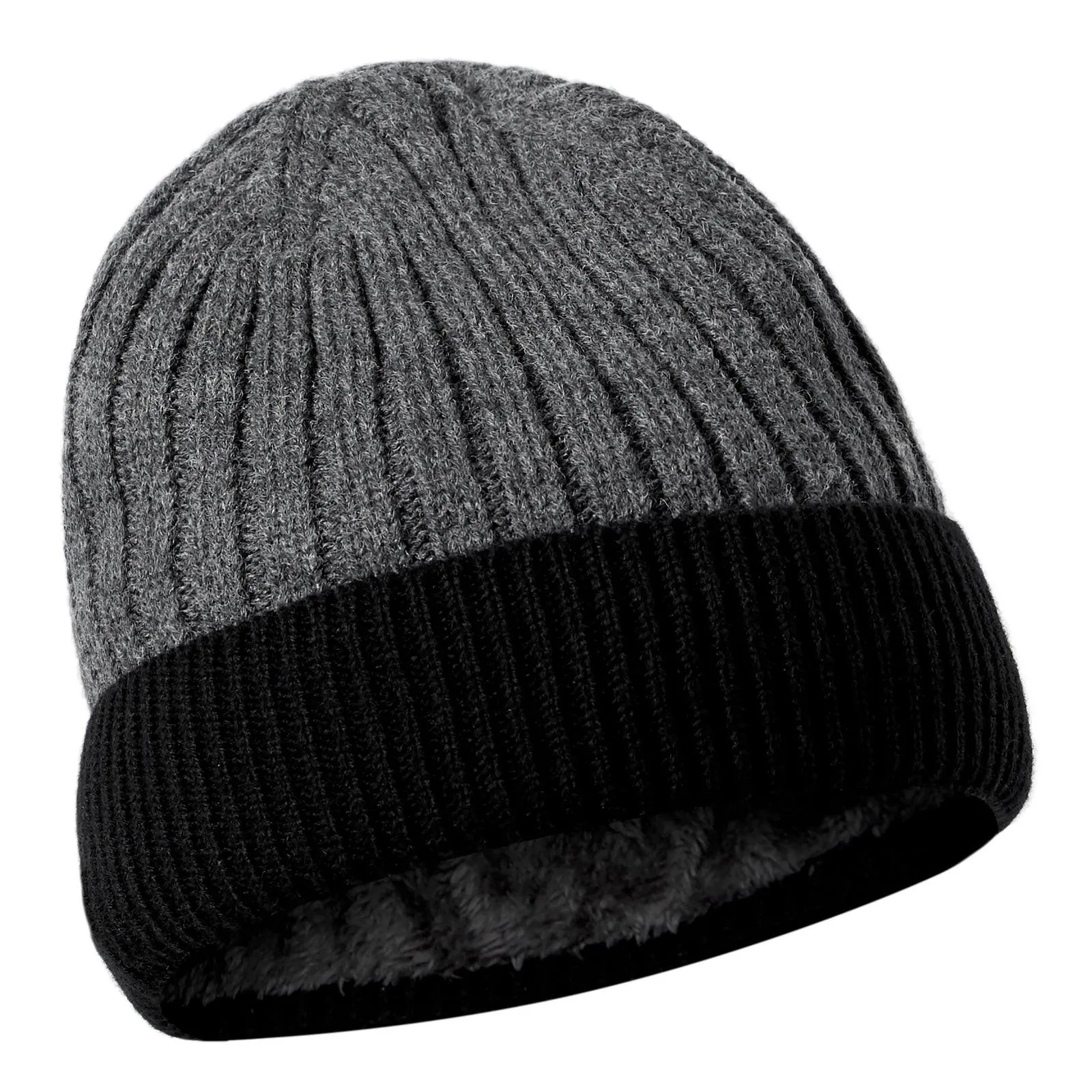 Men's Boys Women's Unisex Wooly Knitted Beanie Ski Hat Warm Winter