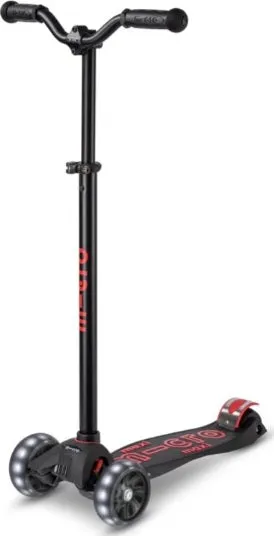 Micro Maxi Pro Black & Red LED Scooter