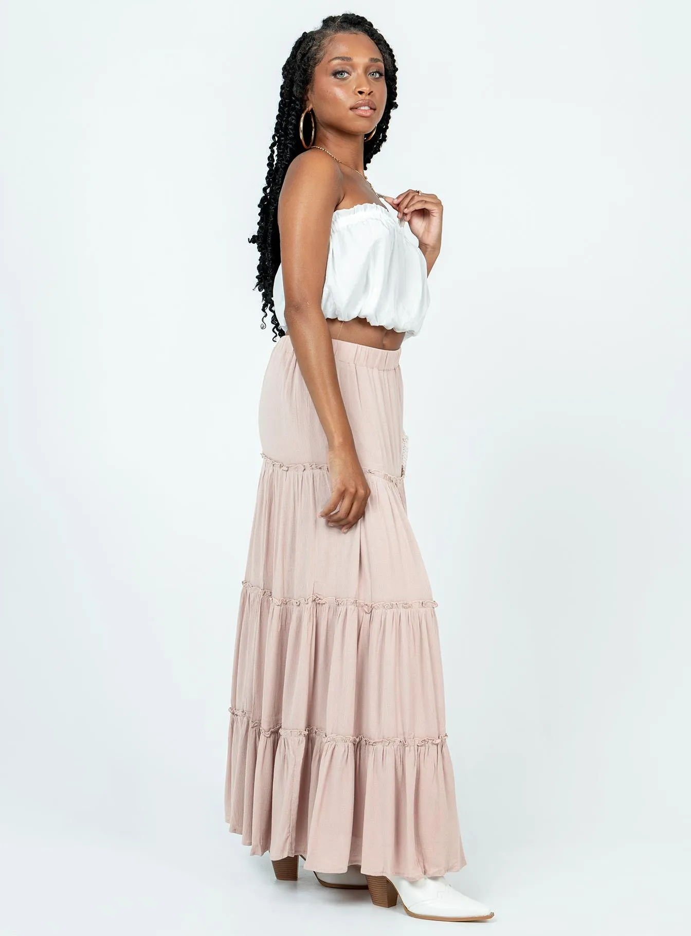 Miriah Maxi Skirt Beige