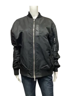 MostlyHeard RarelySeen Women's Jacket Black Back Backpack Size: S