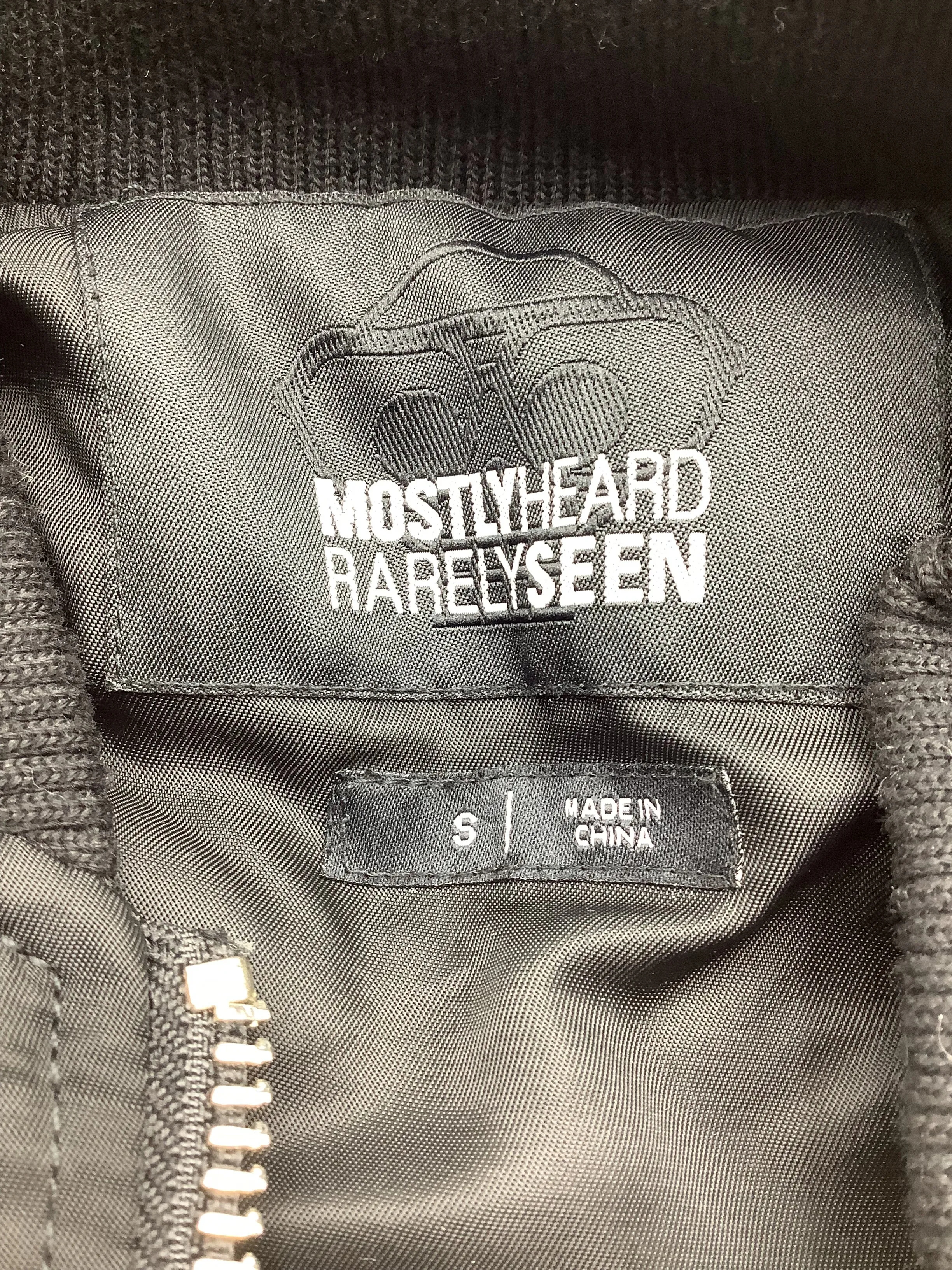 MostlyHeard RarelySeen Women's Jacket Black Back Backpack Size: S