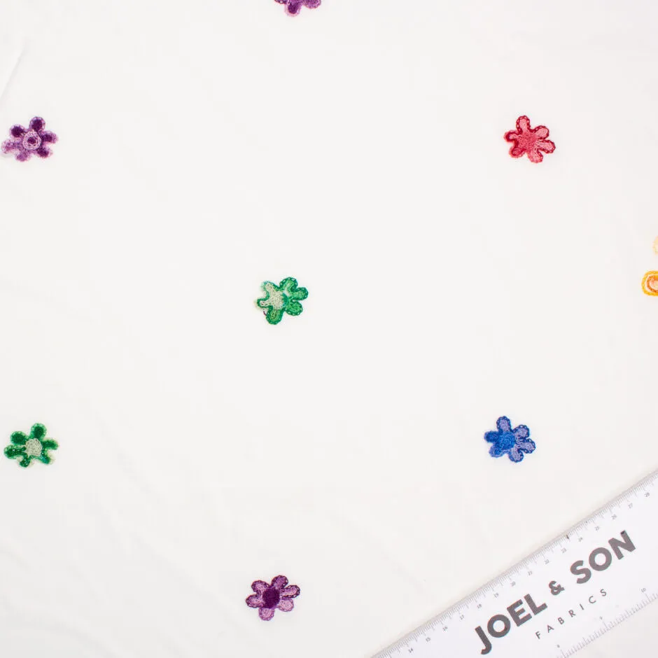 Multi Floral Embroidered Lightweight Viscose