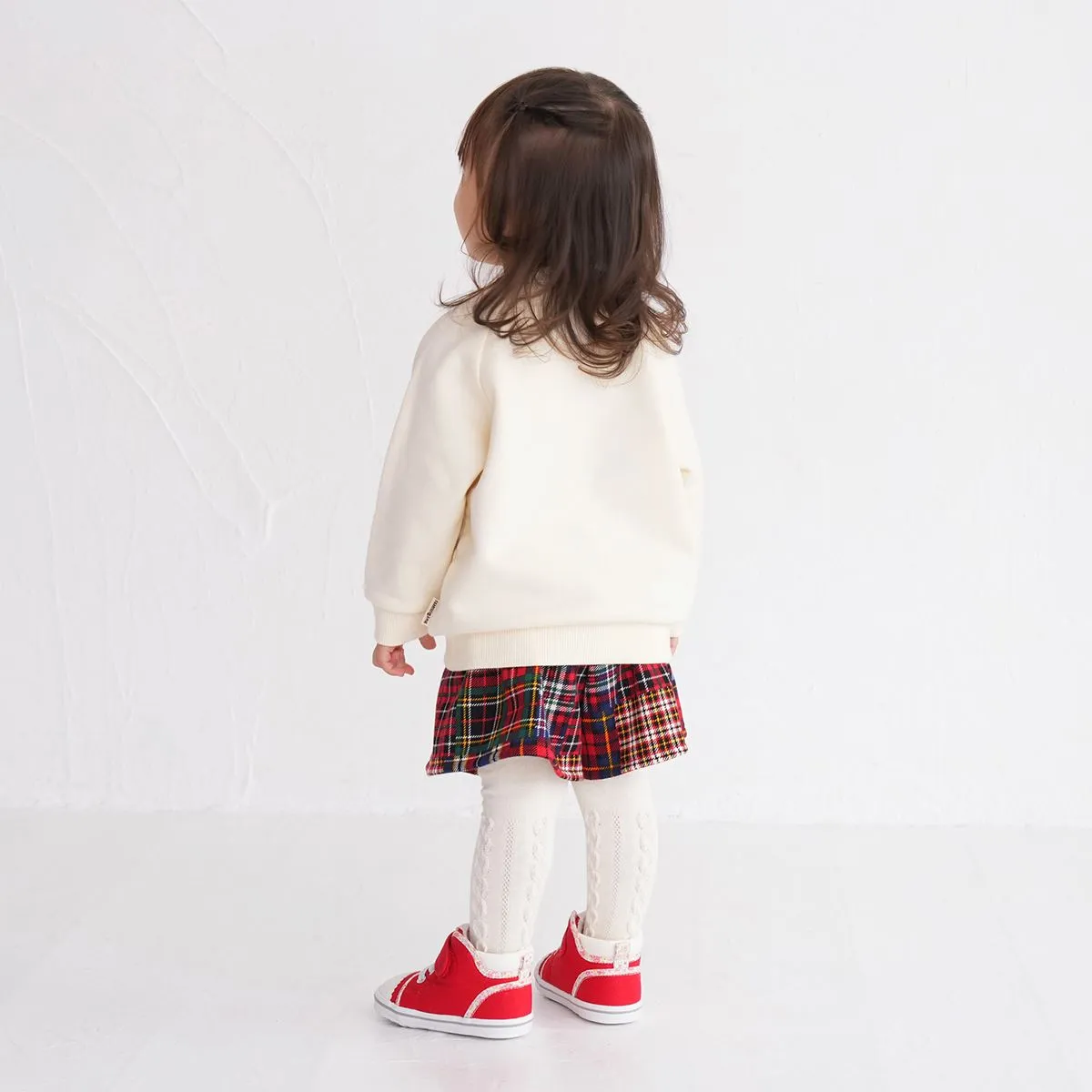 Patchwork Plaid Culotte Skirt