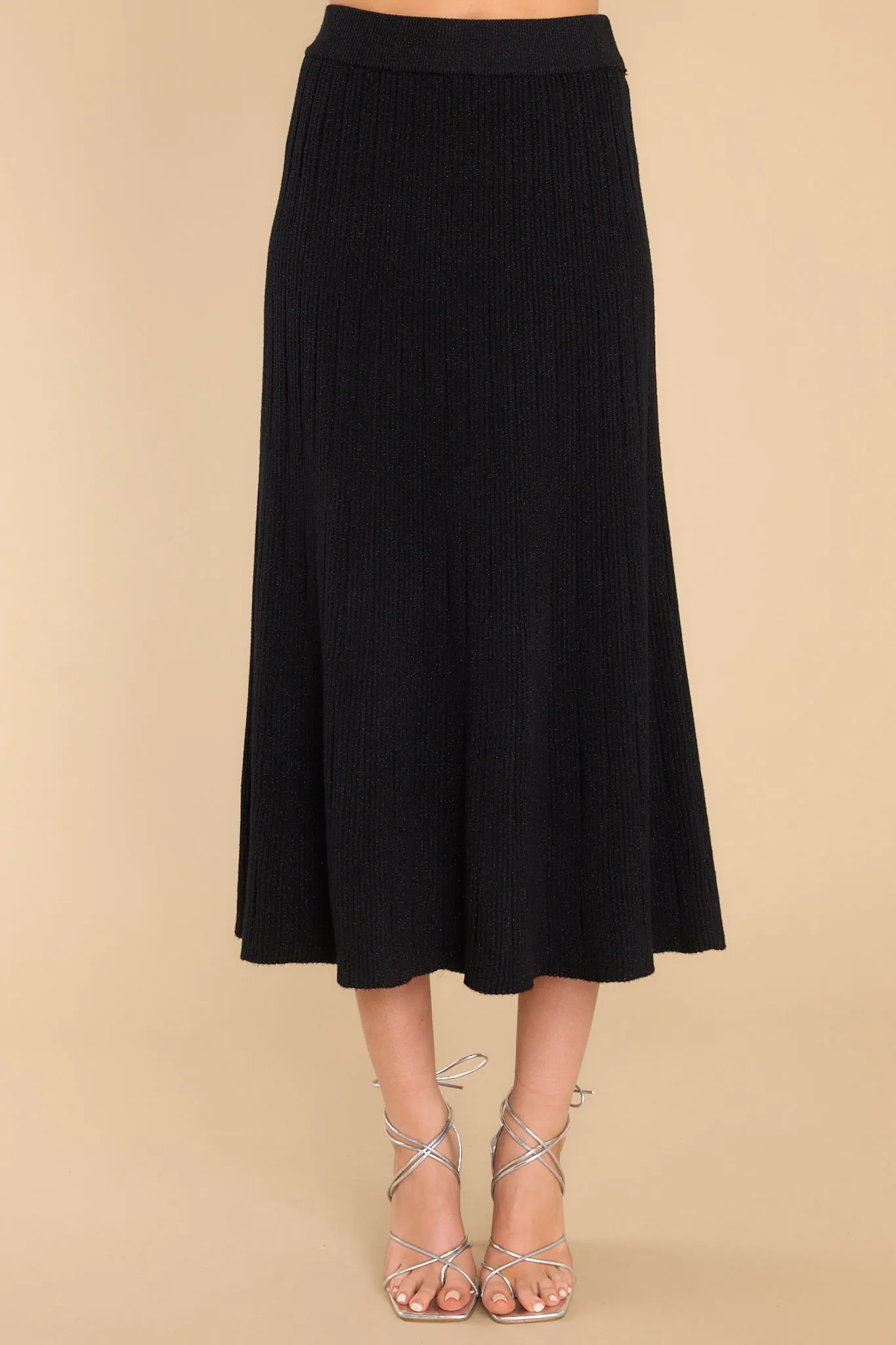 Playing For Keeps Black Maxi Skirt