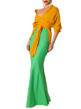 "Bondi" Green Mermaid Maxi Skirt