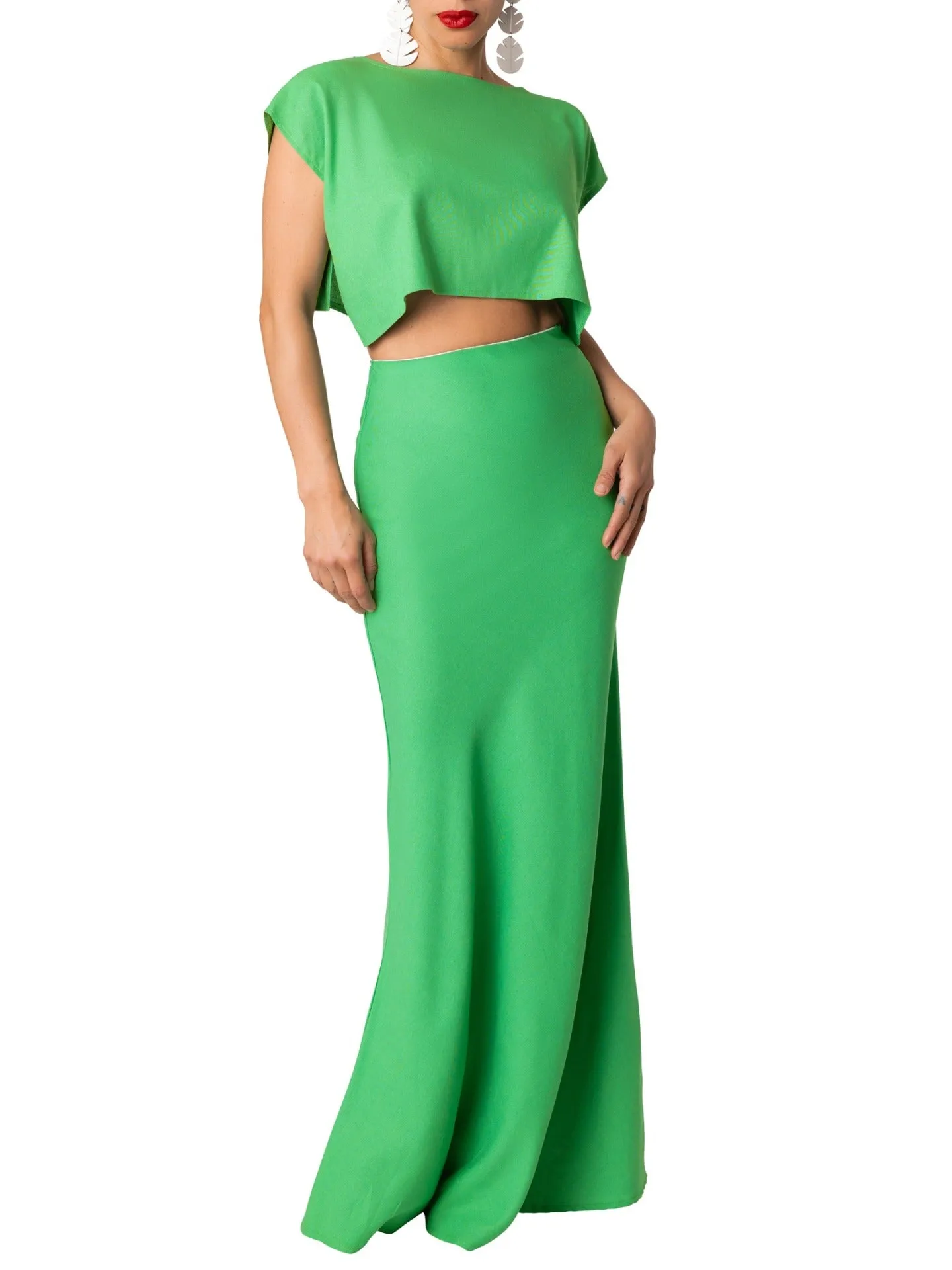 "Bondi" Green Mermaid Maxi Skirt