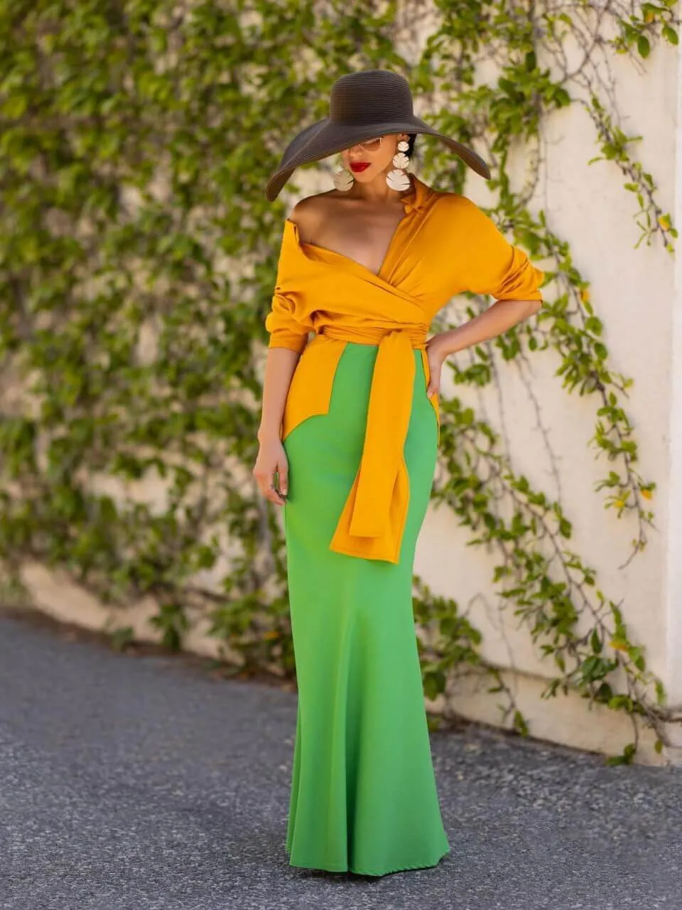 "Bondi" Green Mermaid Maxi Skirt