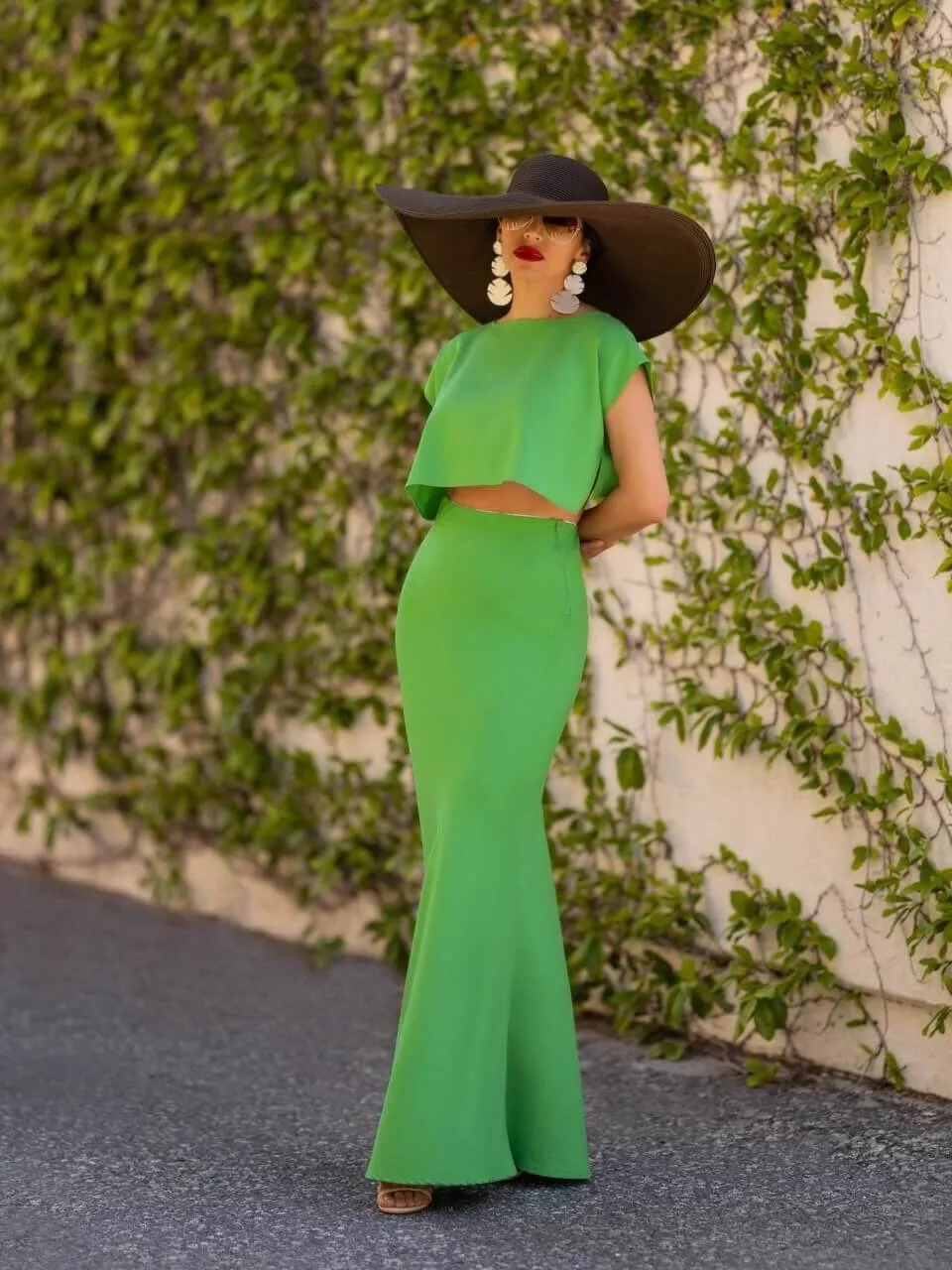 "Bondi" Green Mermaid Maxi Skirt