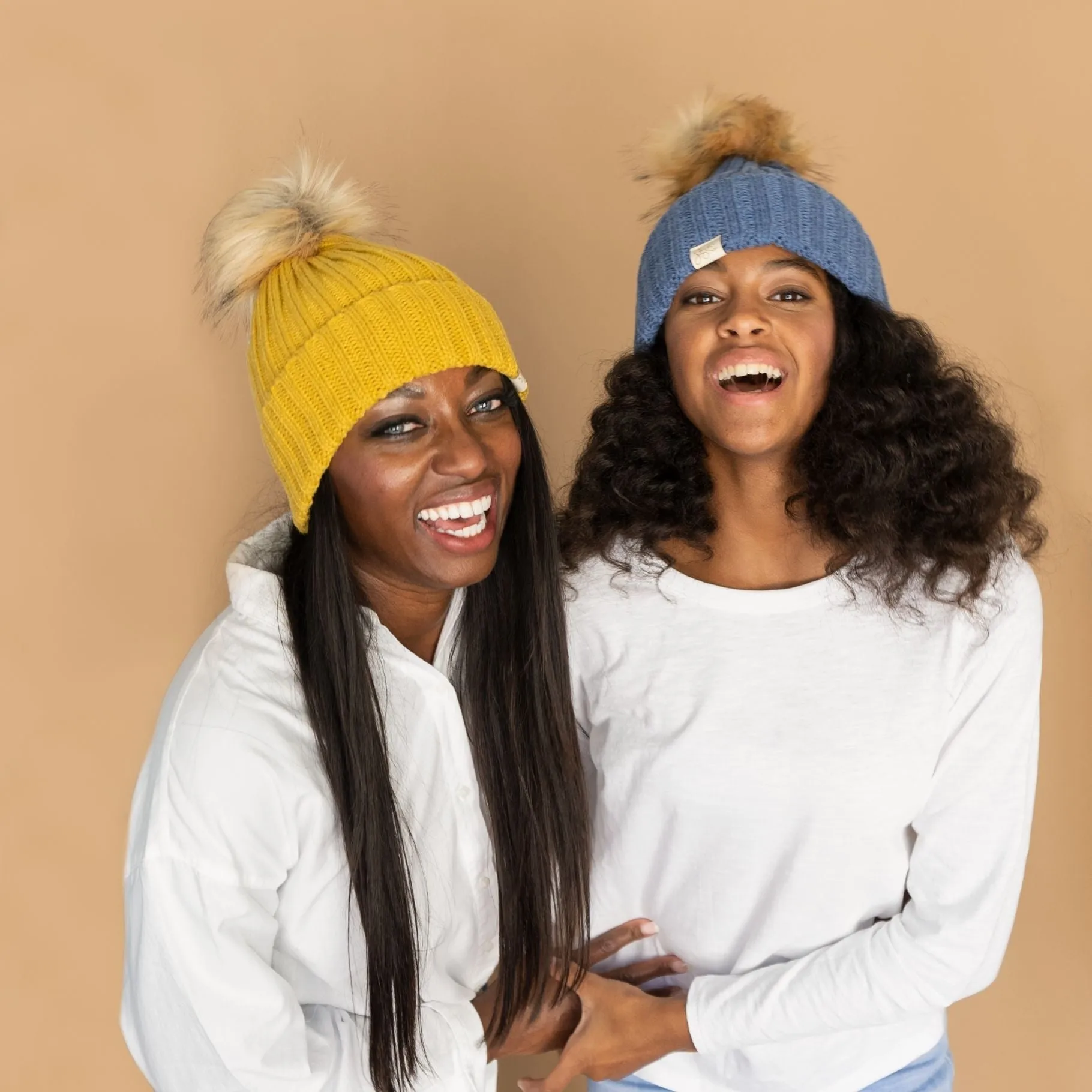 Silk Lined Wool Winter Hat with Removable Pom Pom