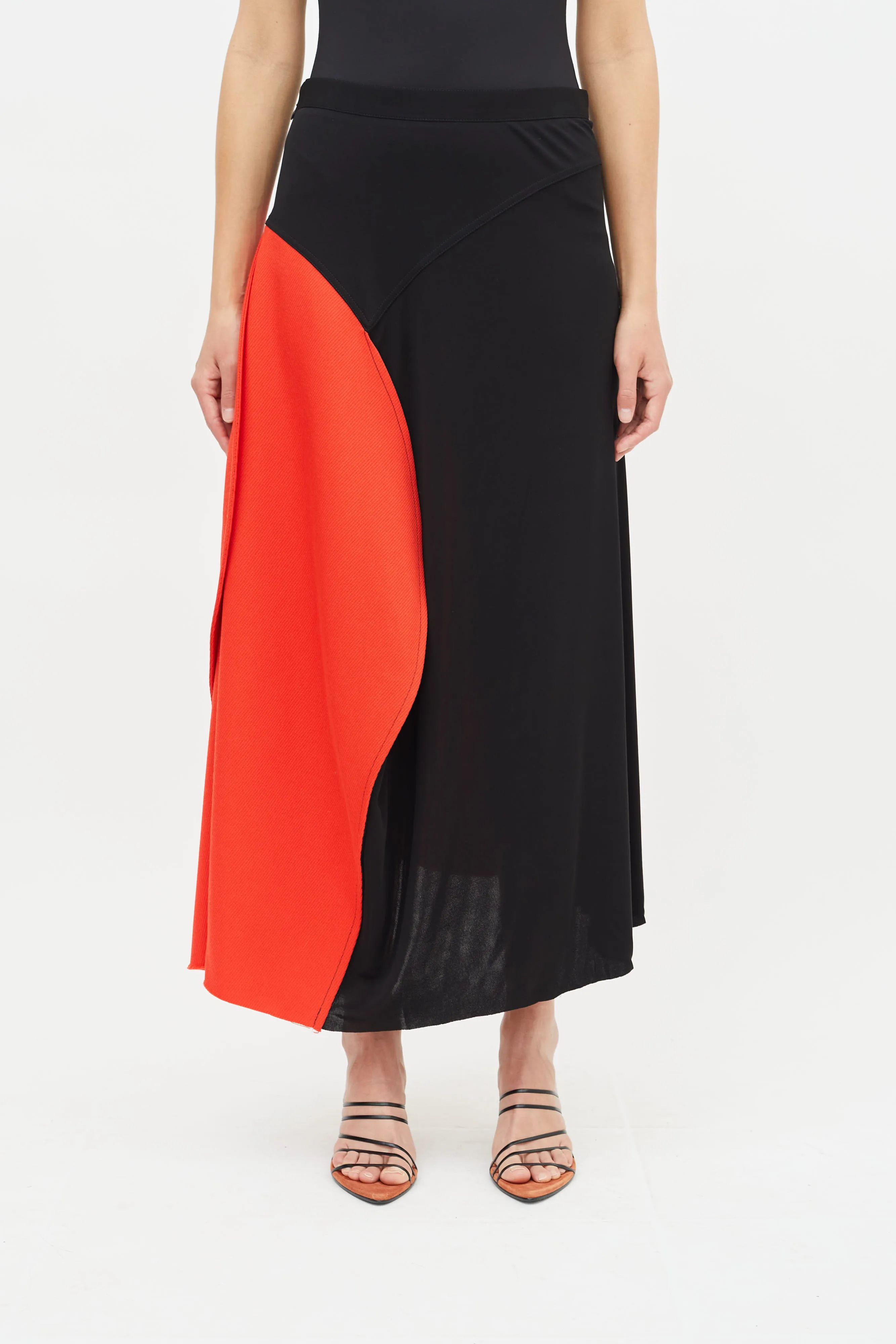 Spring 2017 Black & Red Maxi Skirt