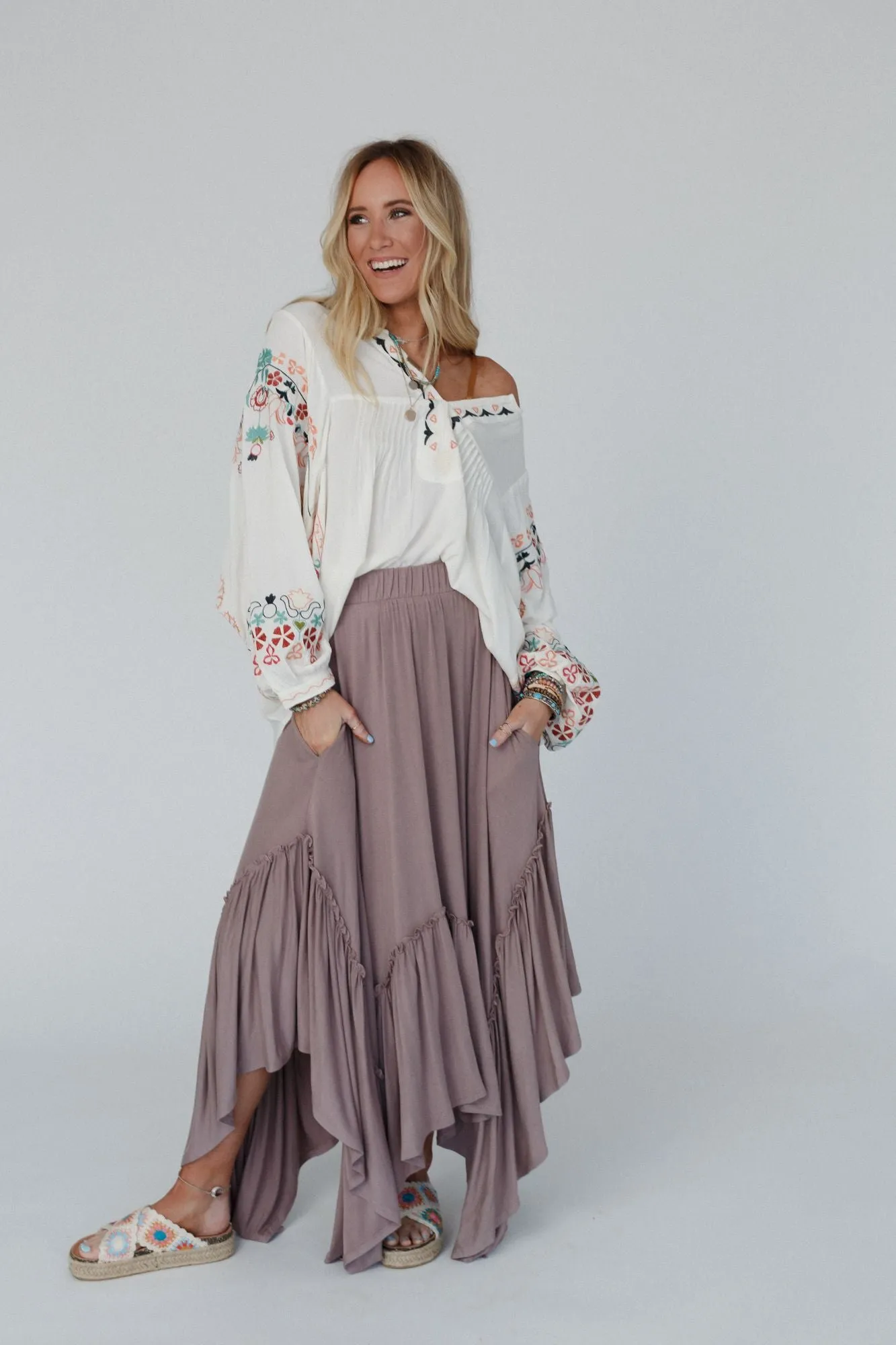 The Nest Forever Beauty Maxi Skirt - Mushroom