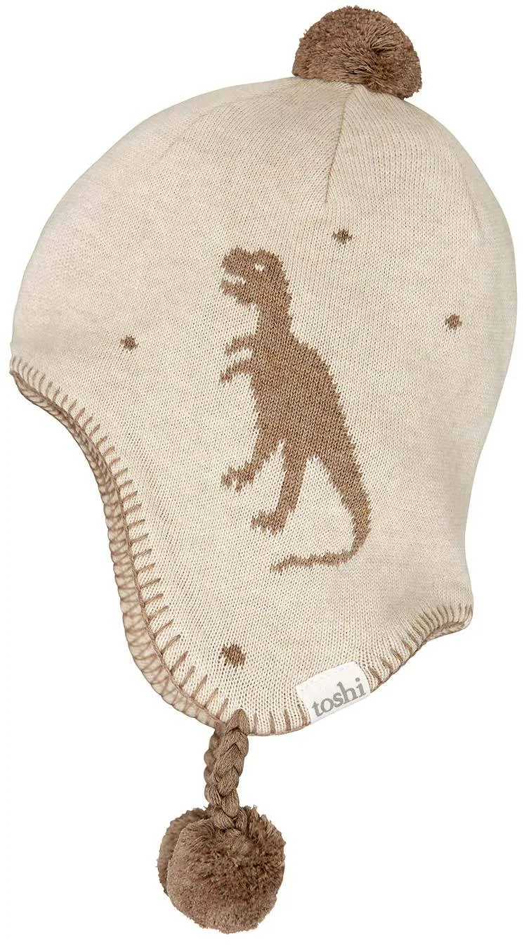 Toshi Organic Earmuff Beanie Story -  T-Rex