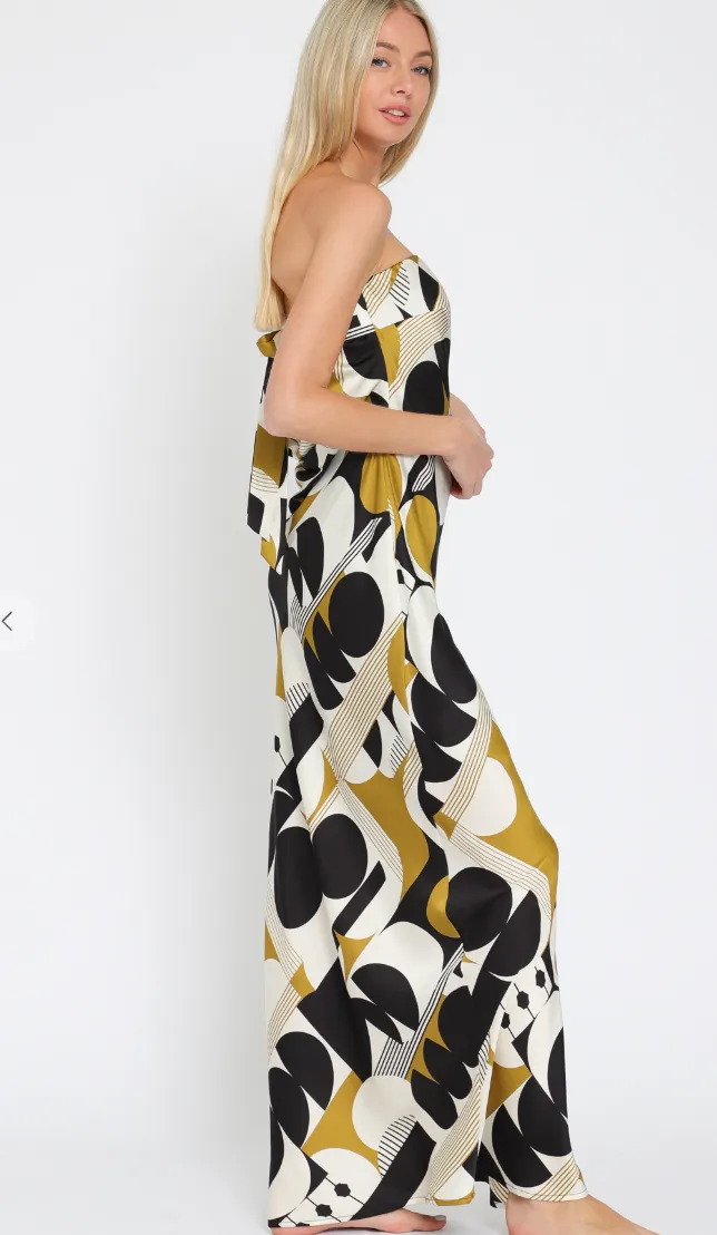 Tube Tie Back Cowl Back Waisted Maxi