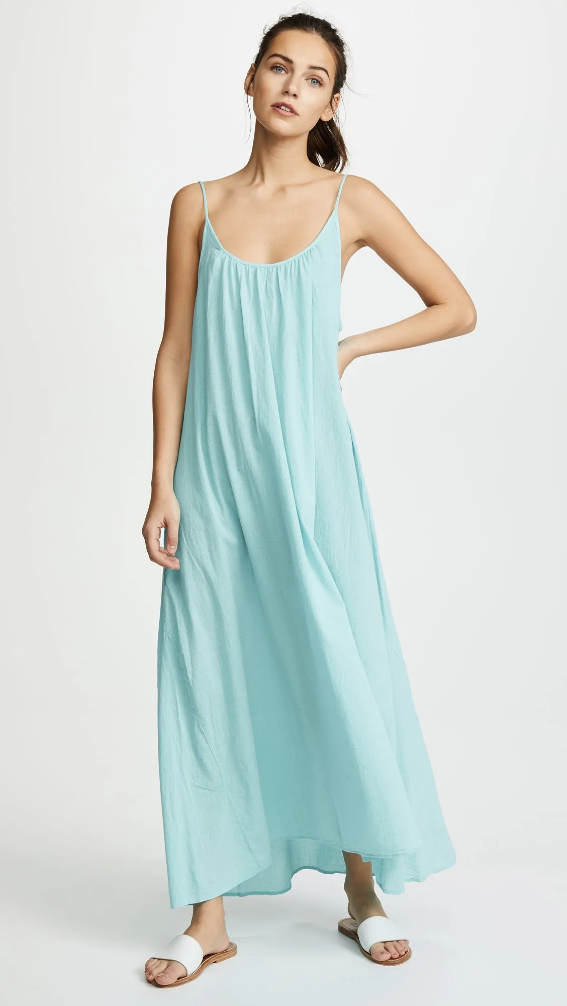 Tulum Lightweight Gauze Low Back Maxi Dress by 9Seed
