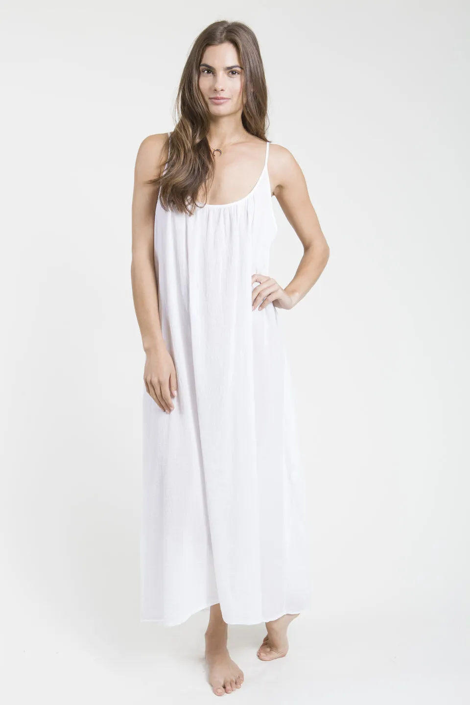 Tulum Lightweight Gauze Low Back Maxi Dress by 9Seed