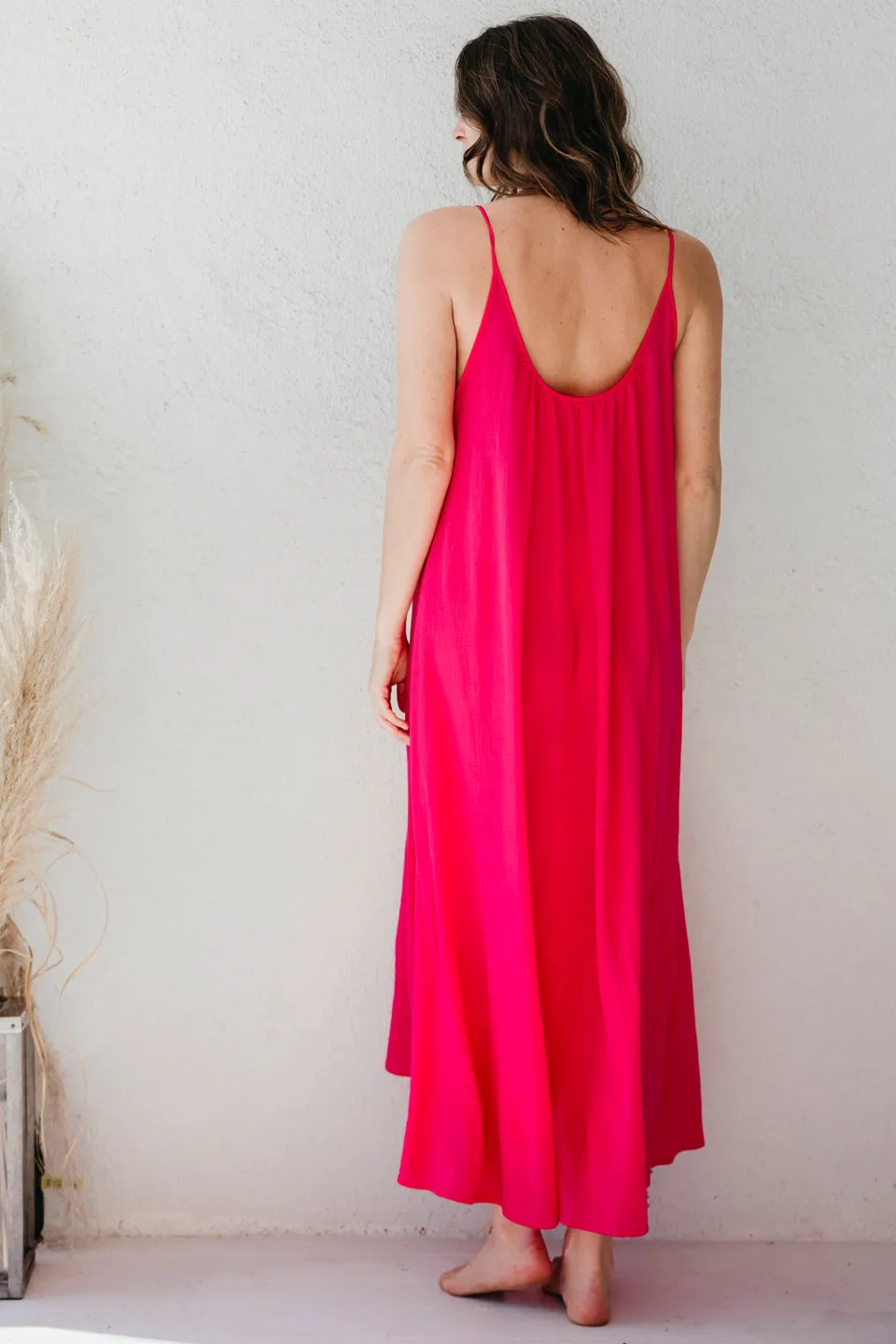 Tulum Lightweight Gauze Low Back Maxi Dress by 9Seed