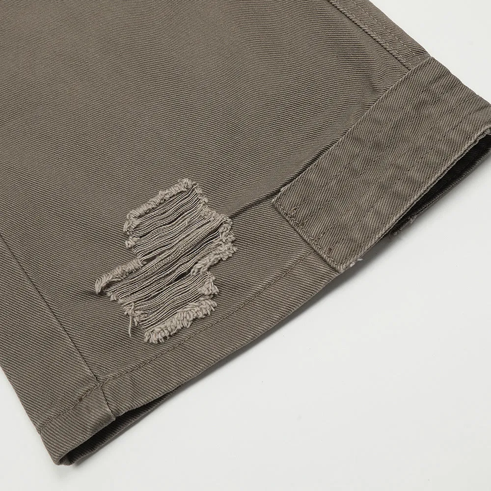 Two-layer Pleated Paratrooper Cargo Jeans Men