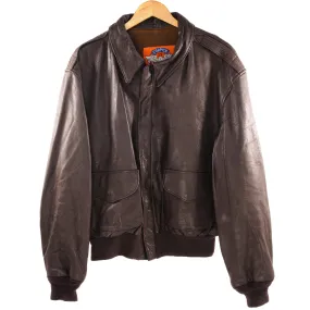 VINTAGE US AIR FORCE LEATHER FLIGHT JACKET TYPE A-2 A2 SIZE 46R